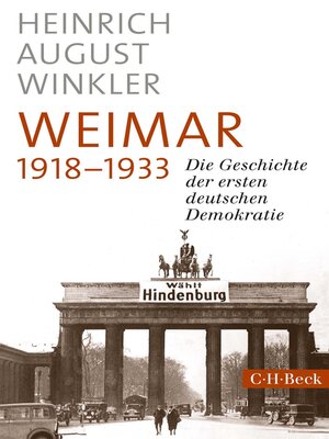 cover image of Weimar 1918-1933